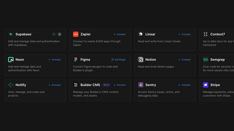 Builder.io Fusion design-to-code interface