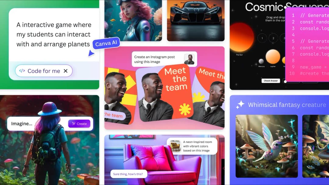 Canva AI workflow interface