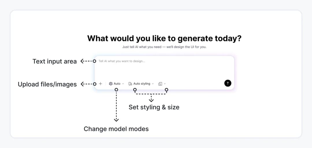 Motiff AI design interface