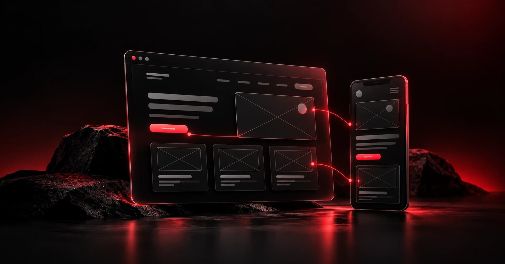 Website wireframe guide showing page structure and planning